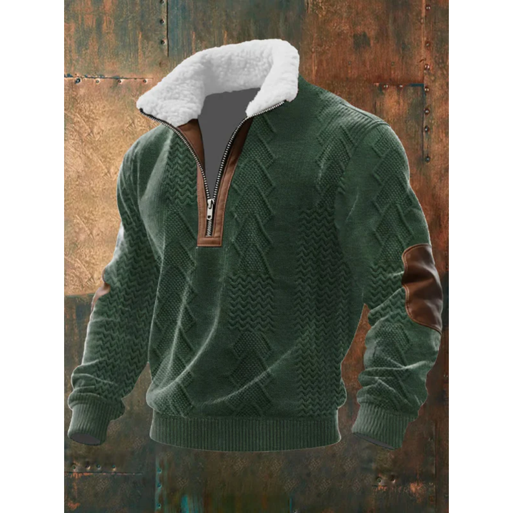 Ettiene | Fleece turtleneck with zipper and high collar