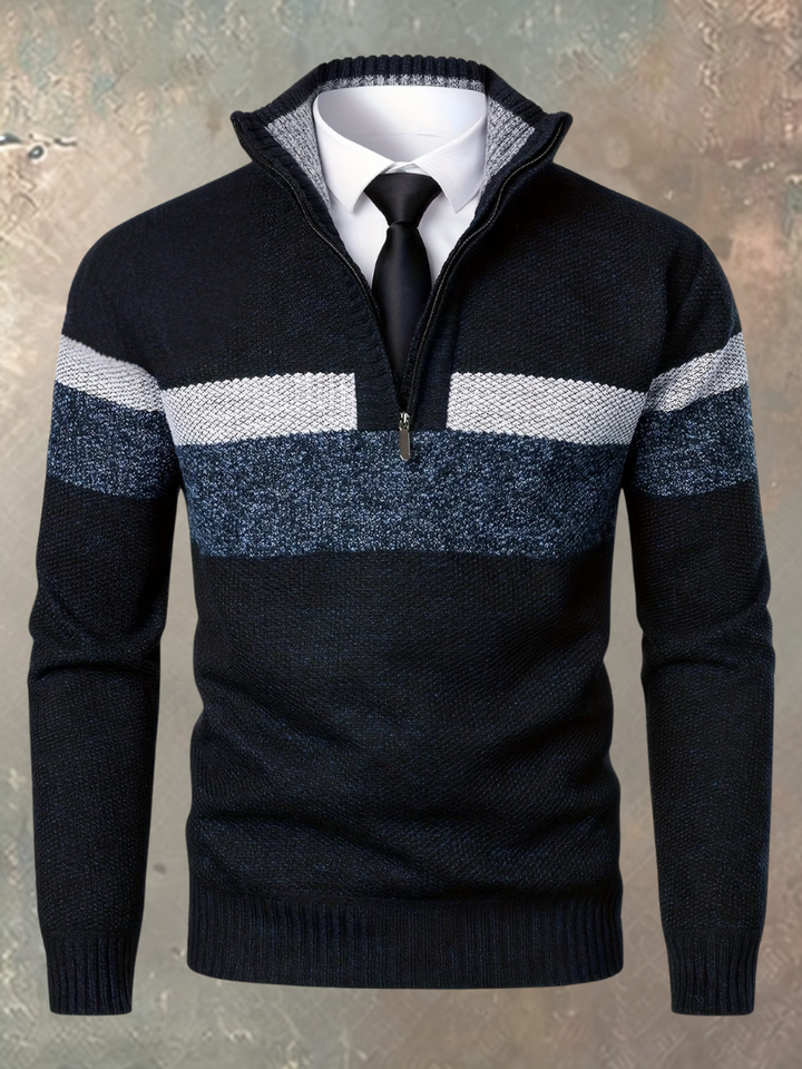 Stylish Men's Sweater with Half Zip