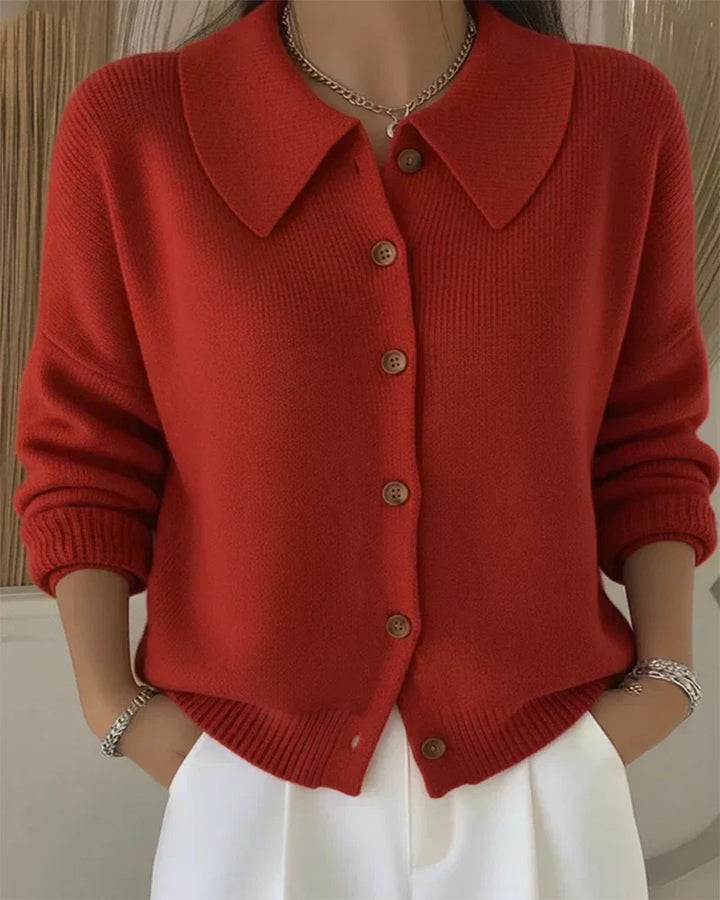 Klaasje | Cardigan with Button Collar