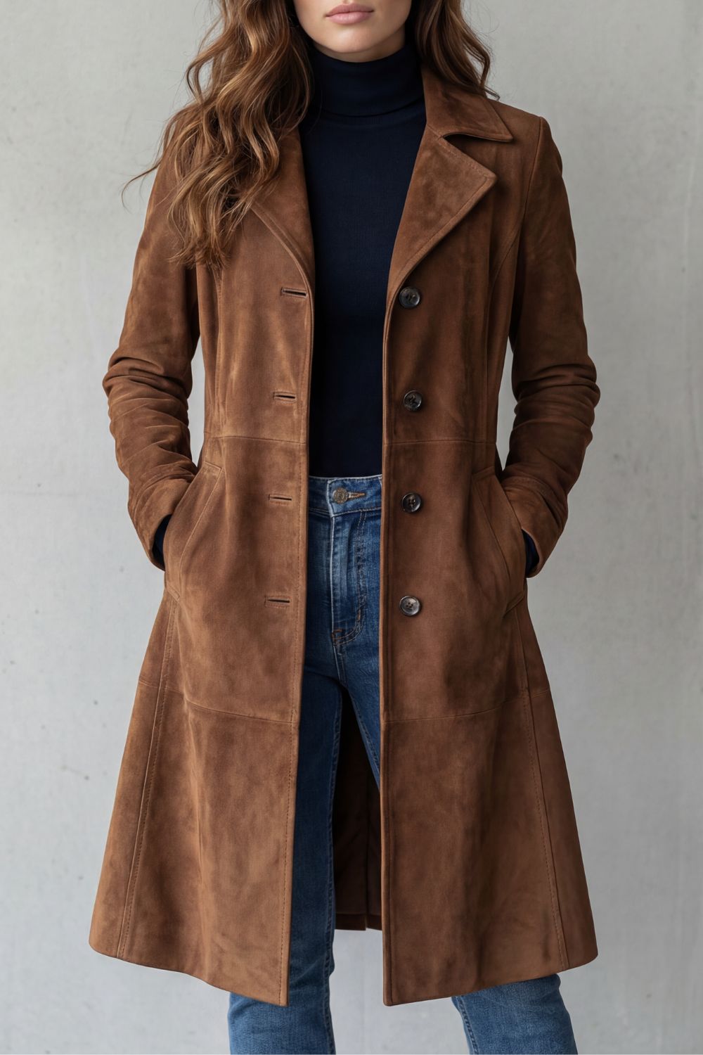 Disa | Vintage mocha finish – Long coat