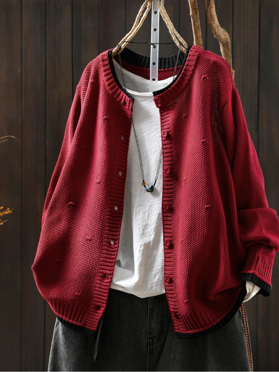 LE ISOLDE | TEXTURED CARDIGAN