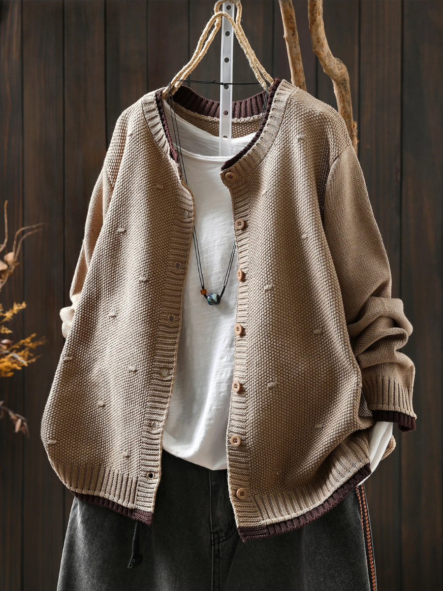 LE ISOLDE | TEXTURED CARDIGAN