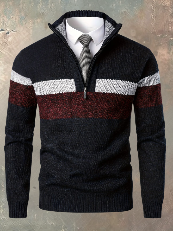 Stylish Men's Sweater with Half Zip