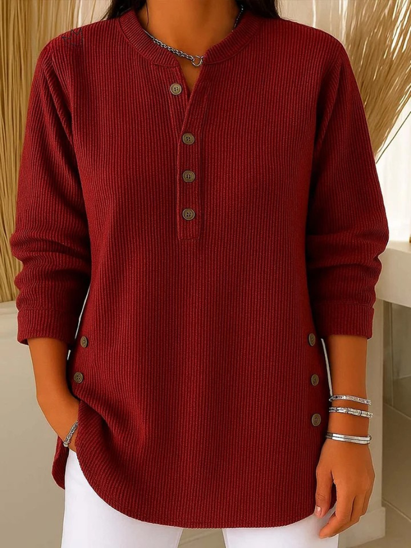 Mieke | Henley Tunic with Buttons