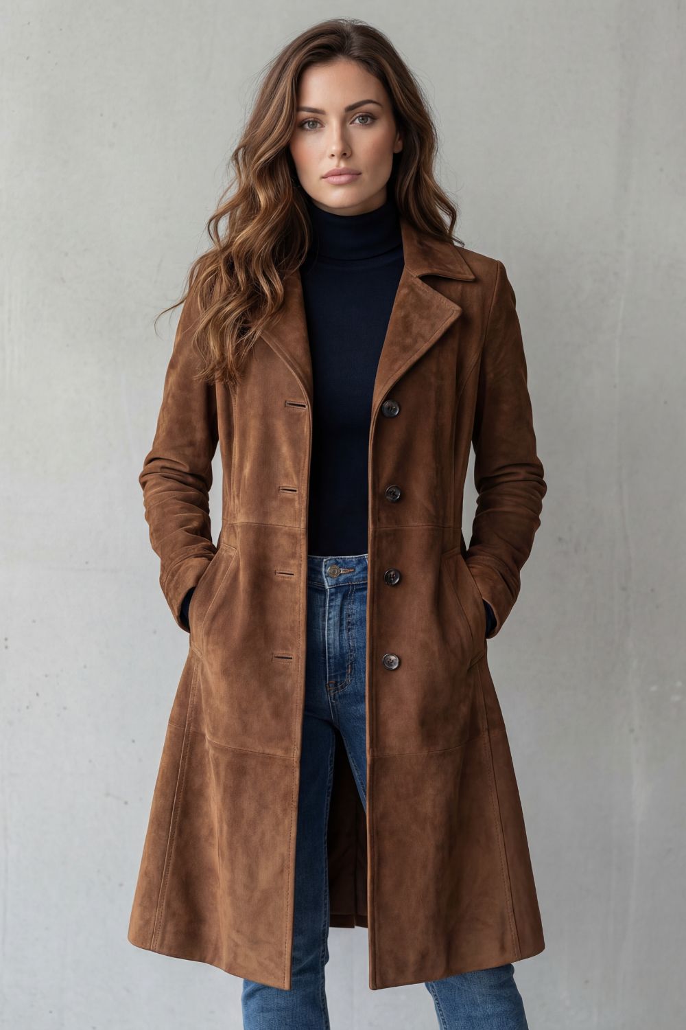Disa | Vintage mocha finish – Long coat