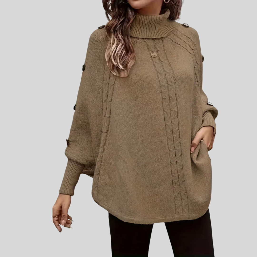 Norelle | Cable Knit High Neck Sweater