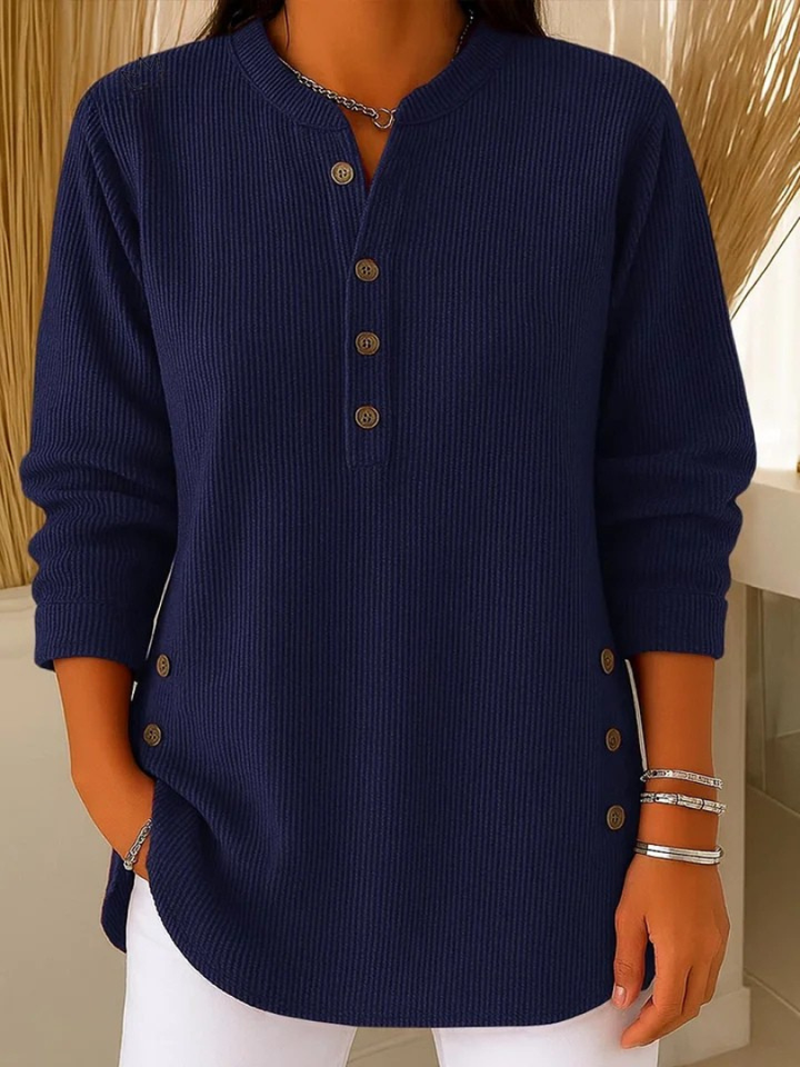 Mieke | Henley Tunic with Buttons