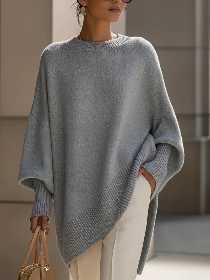 Jennifer | Oversized Sweater with Draping and Wide Neckline