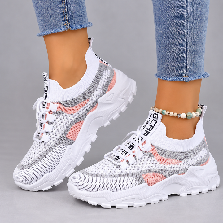 Leila | Orthopedic Breathable Lace-Up Mesh Sneakers
