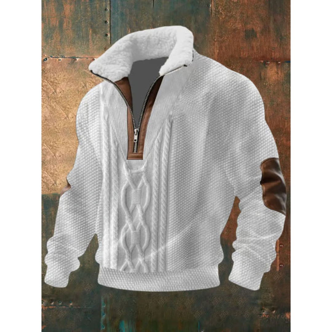Ettiene | Fleece turtleneck with zipper and high collar