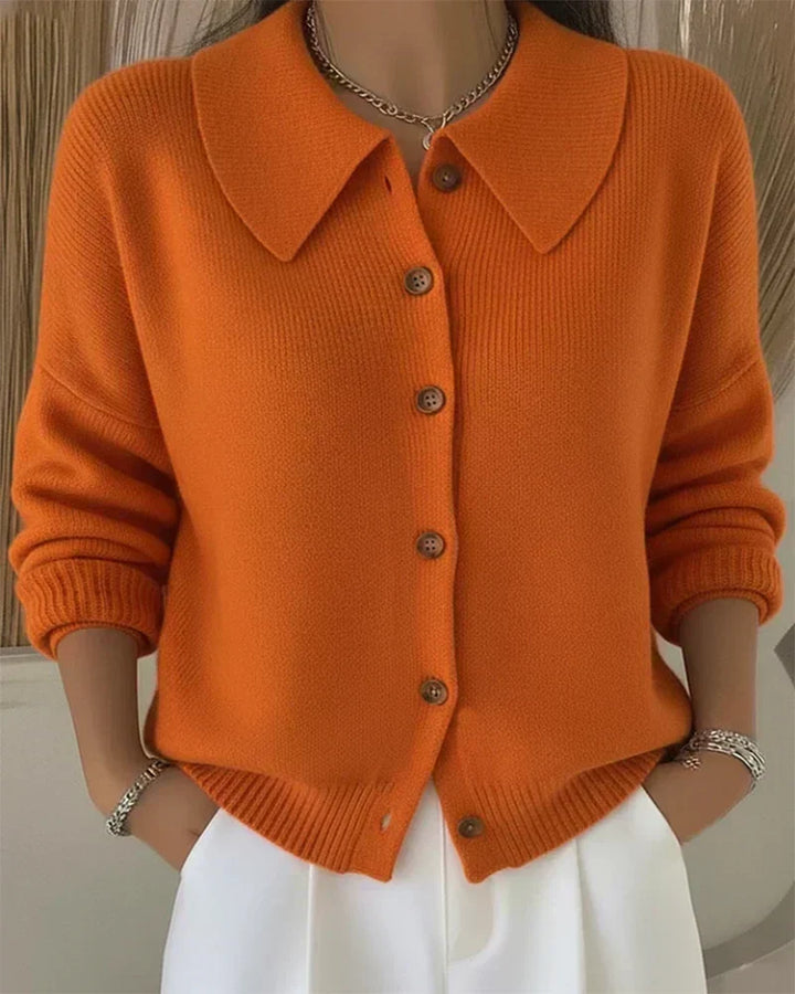 Klaasje | Cardigan with Button Collar