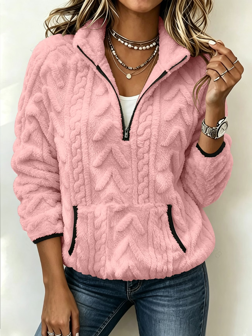 Mirella | Soft Women's Sweater with Half Zip