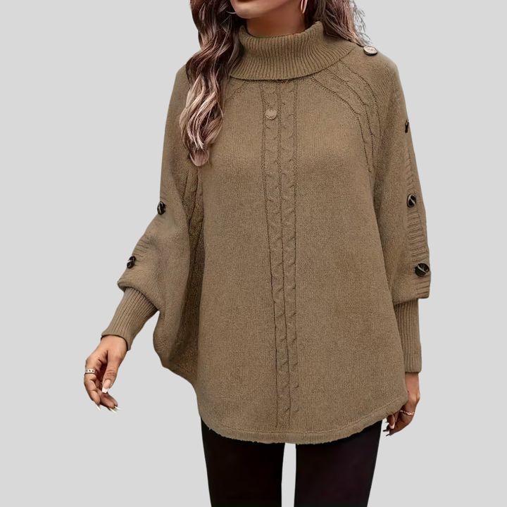 Norelle | Cable Knit High Neck Sweater