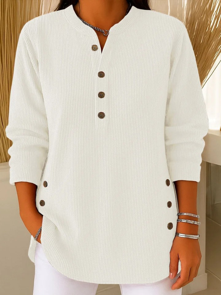 Mieke | Henley Tunic with Buttons