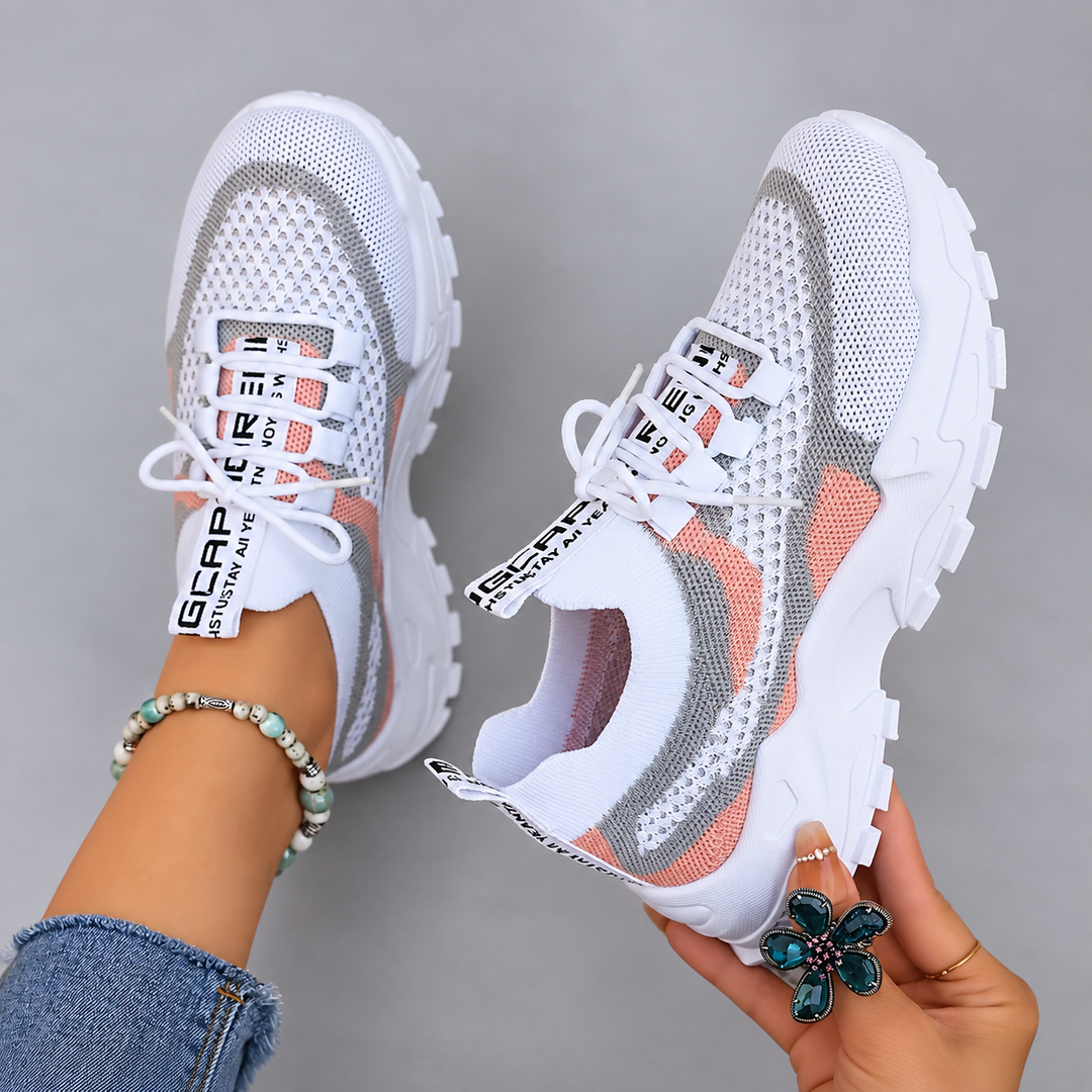 Leila | Orthopedic Breathable Lace-Up Mesh Sneakers