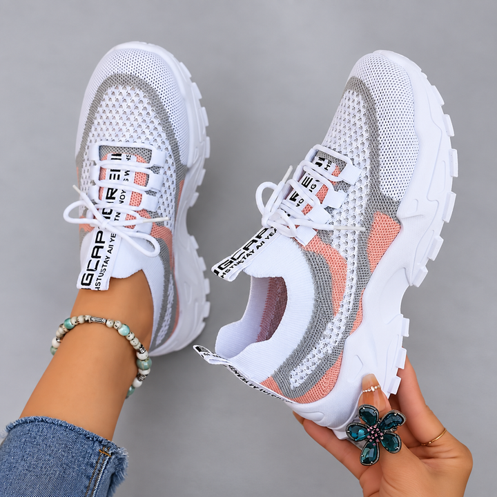 Leila | Orthopedic Breathable Lace-Up Mesh Sneakers