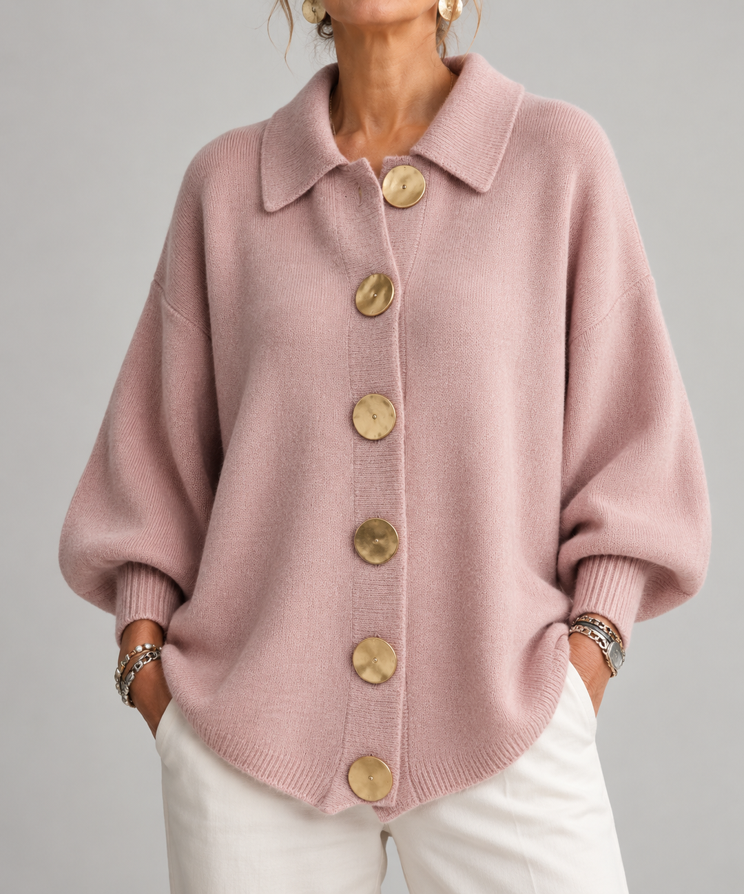 Ardelle™ | Oversized Cardigan with Collar
