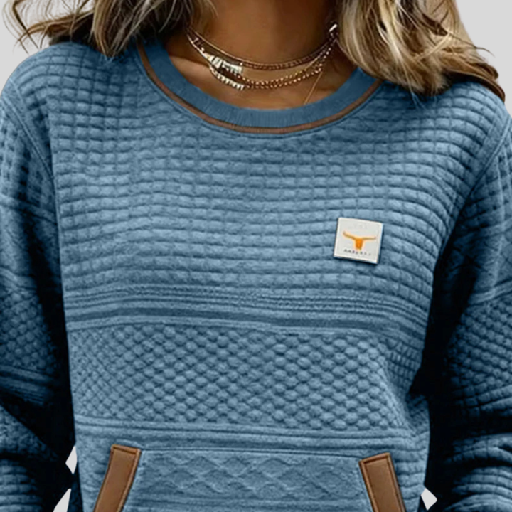 Noelle | Colorblock Crewneck Sweatshirt