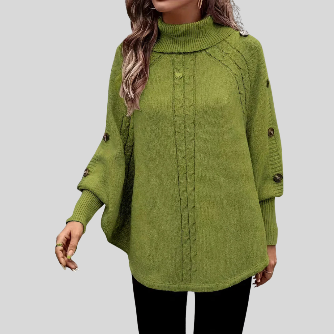 Norelle™ | High Neck Cable Knit Sweater