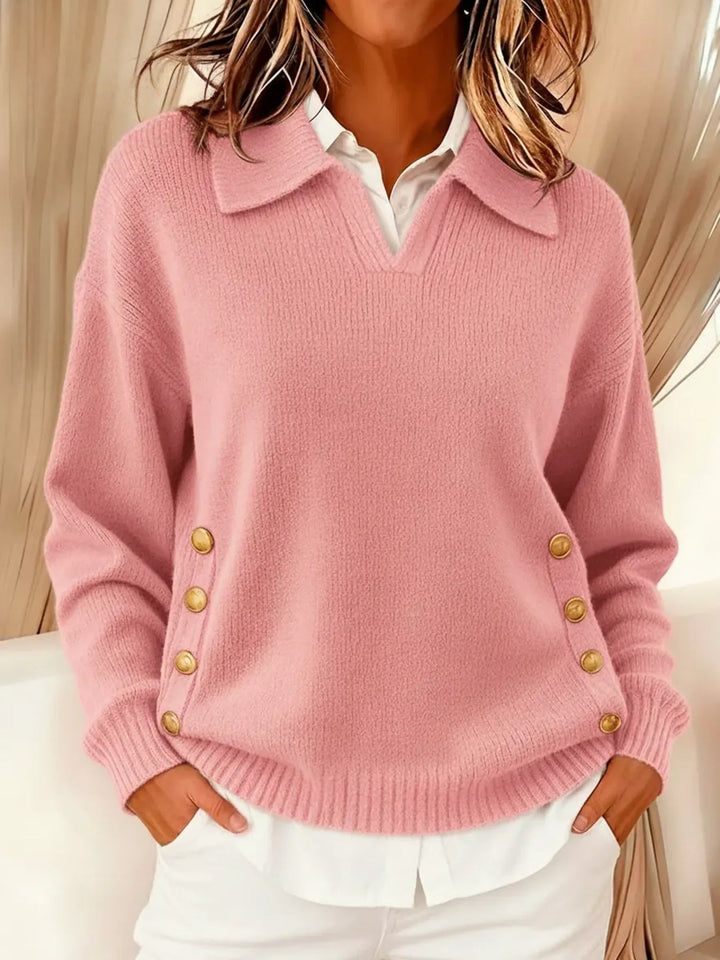 Rieke | Sweater with V-neck and Collar