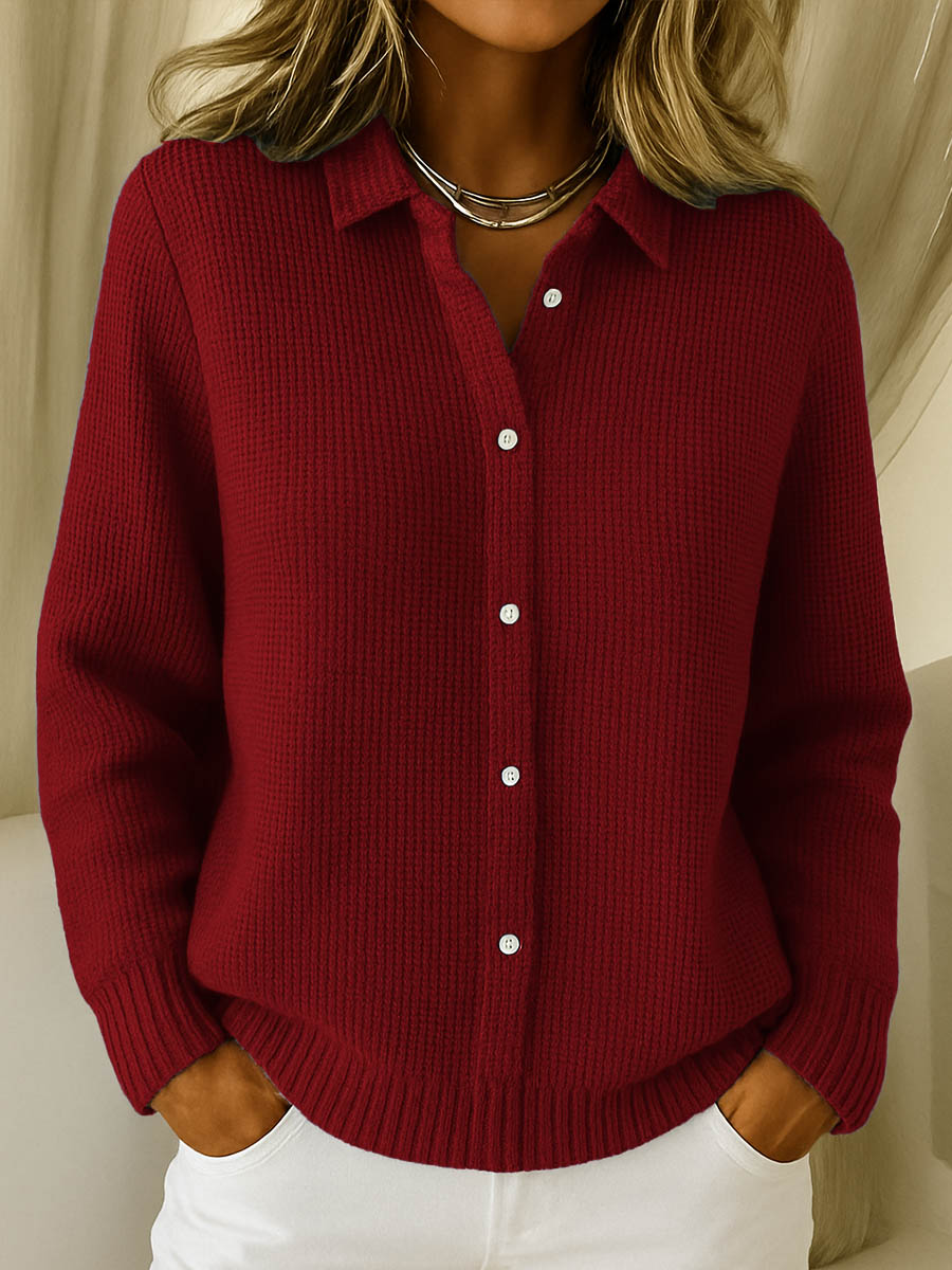 Women's Knitted Cardigan with Buttons