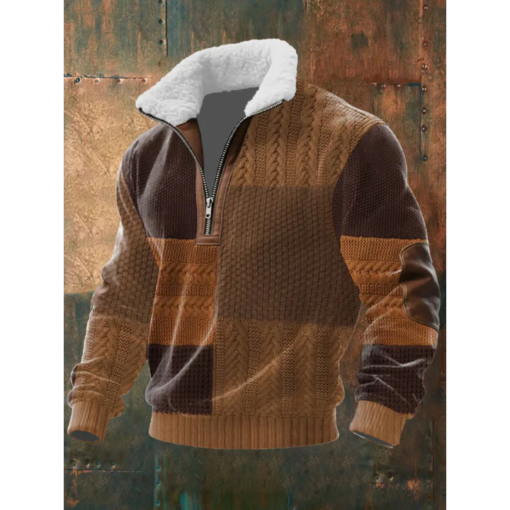 Ettiene | Fleece turtleneck with zipper and high collar