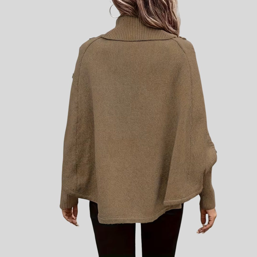 Norelle™ | High Neck Cable Knit Sweater