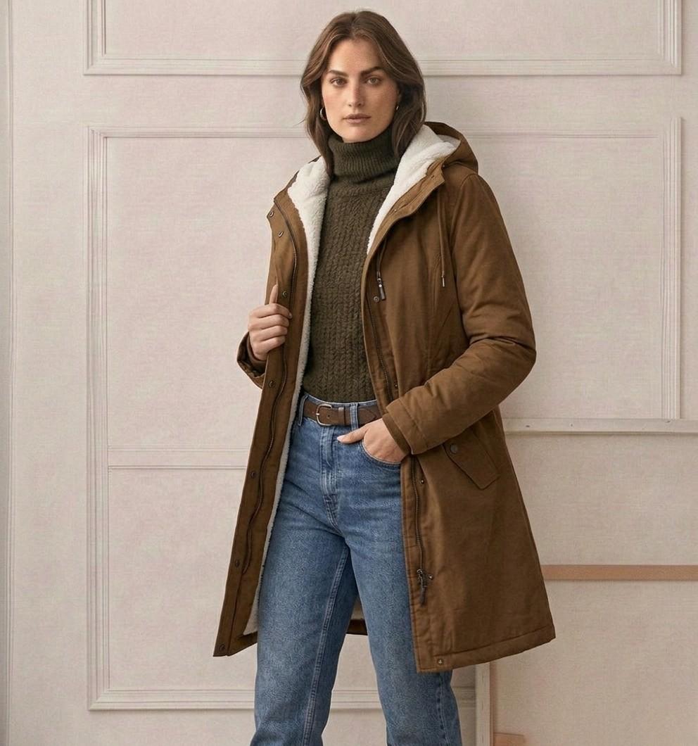 Felicity - Hooded Longline Parka Coat