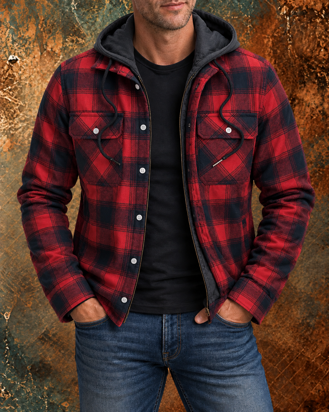 Kevin | Checked Jacket with Zipper