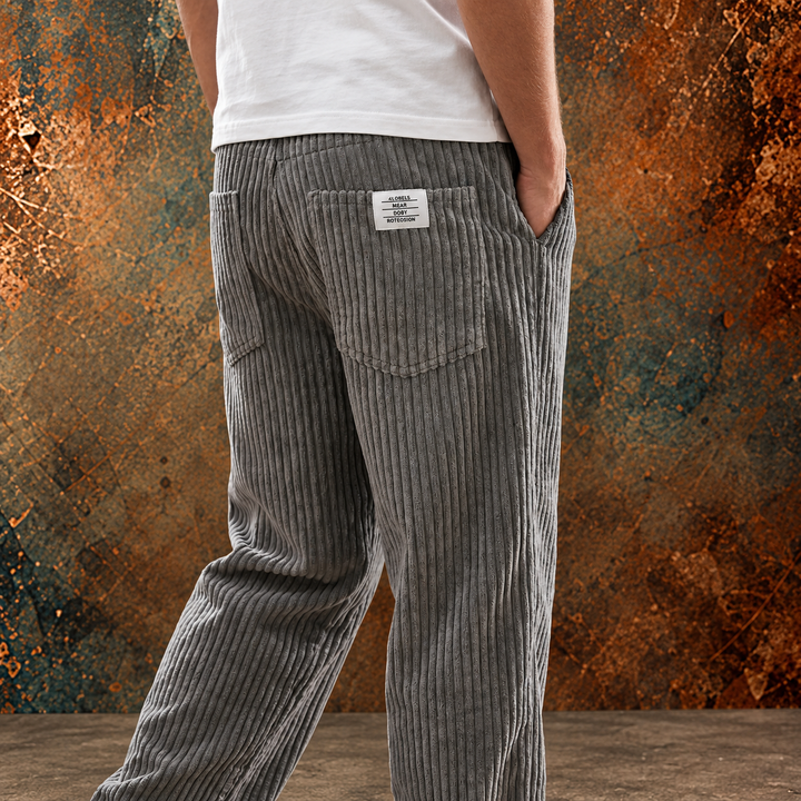 Men's Pants | Corduroy Pants with Elastic Waist