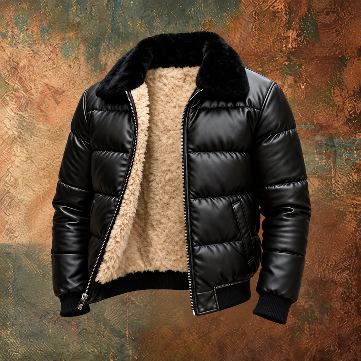 Warm Padded Jacket with Vintage Look