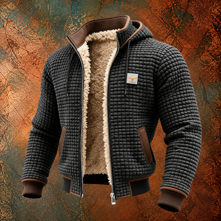 Retro Jacket with Hood and Zipper