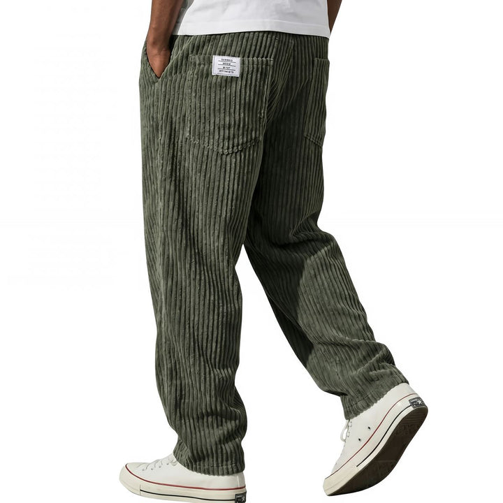 Men's Pants | Corduroy Pants with Elastic Waist