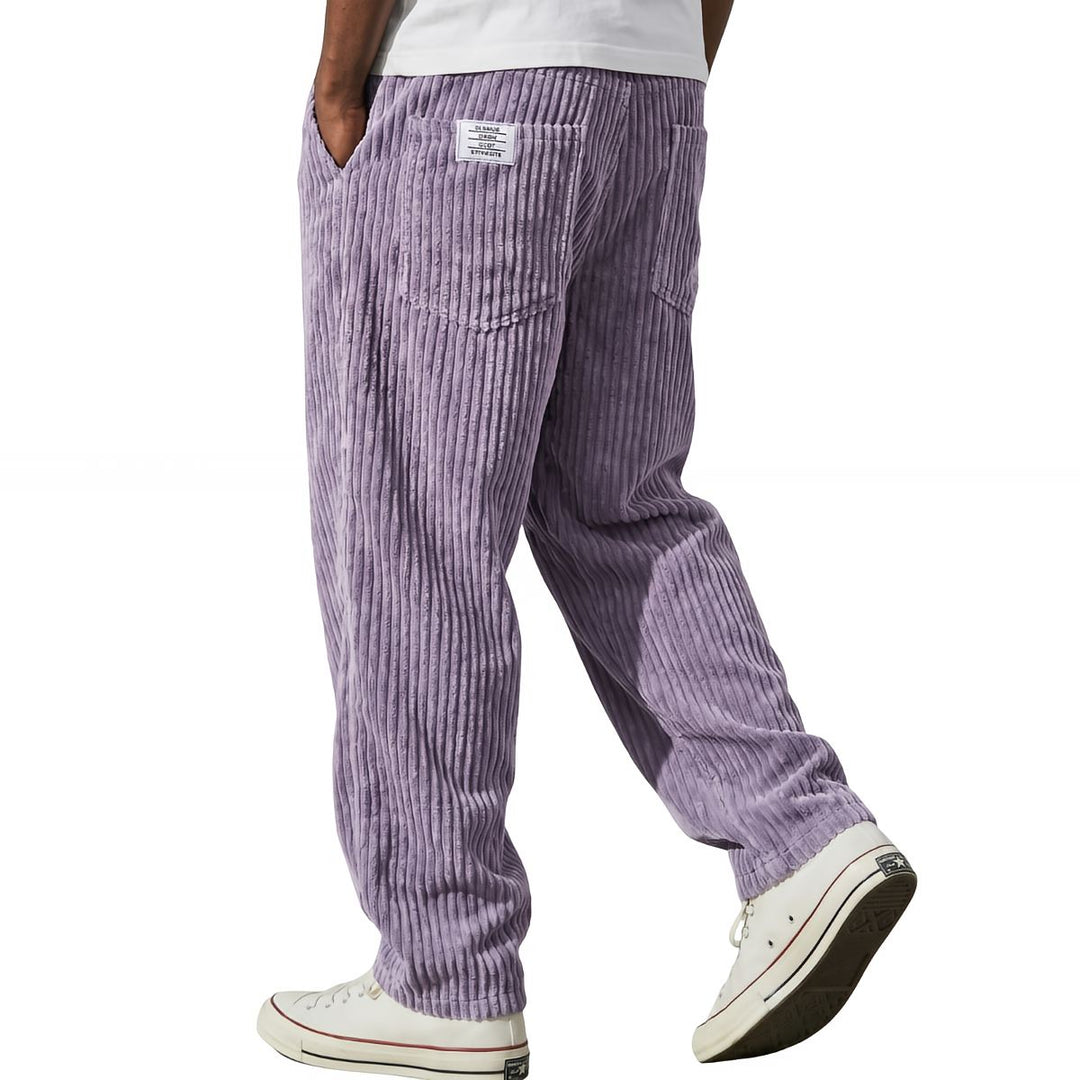 Men's Pants | Corduroy Pants with Elastic Waist
