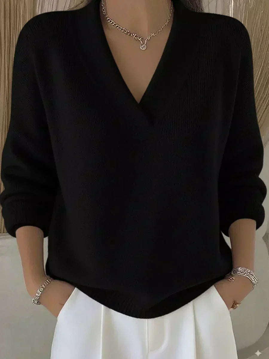 Manon | Relaxed Sweater with V-Neck