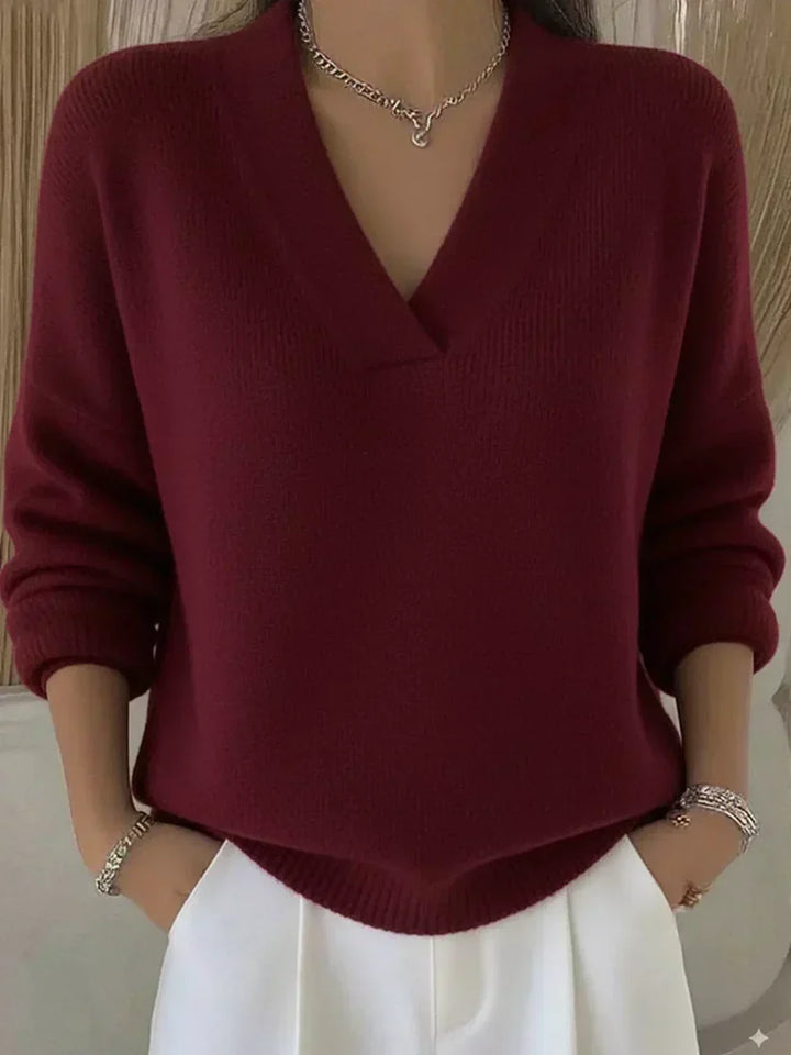 Manon | Relaxed Sweater with V-Neck
