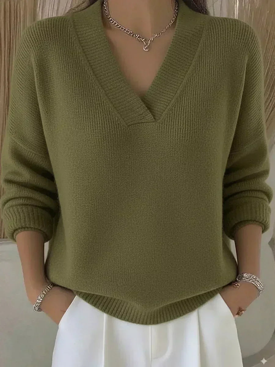 Manon | Relaxed Sweater with V-Neck