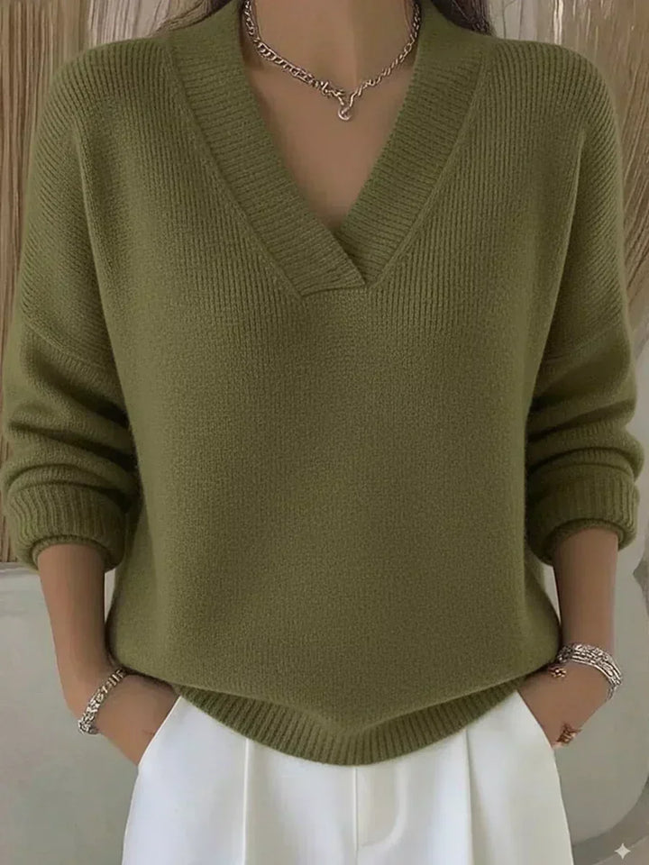 Manon | Relaxed Sweater with V-Neck
