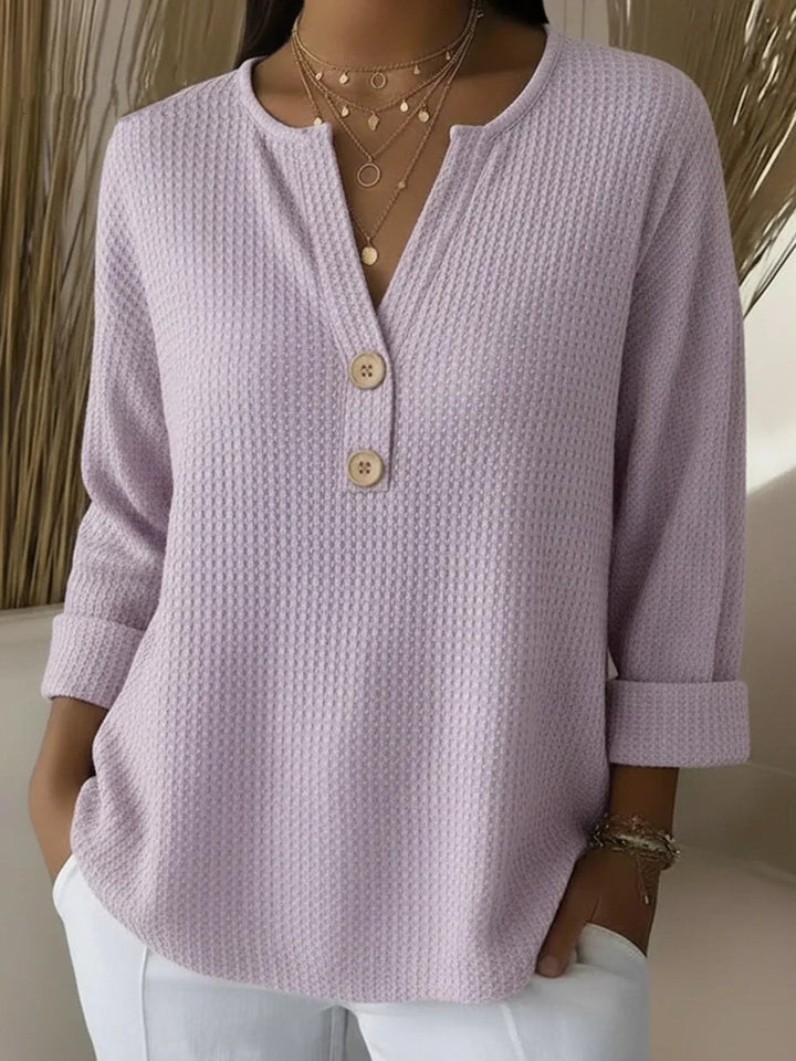 Aaltje | Top with Henley Buttons
