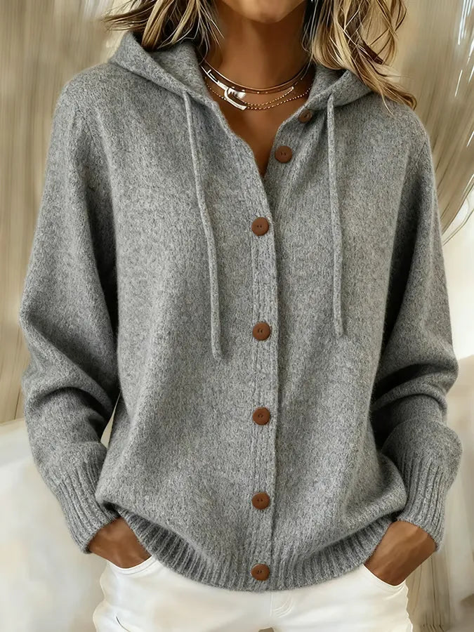 Tessa | Cozy vest-hoodie with buttons