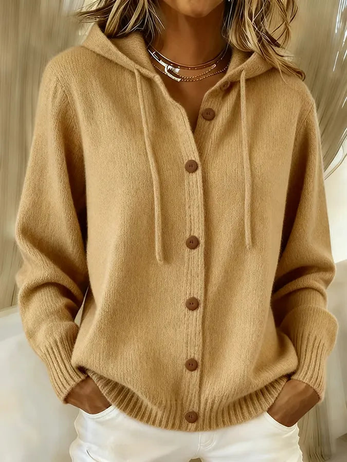 Tessa | Cozy vest-hoodie with buttons
