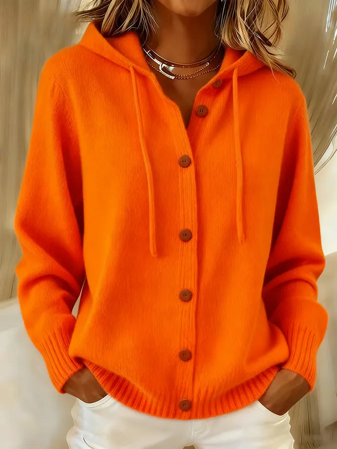 Tessa | Cozy vest-hoodie with buttons