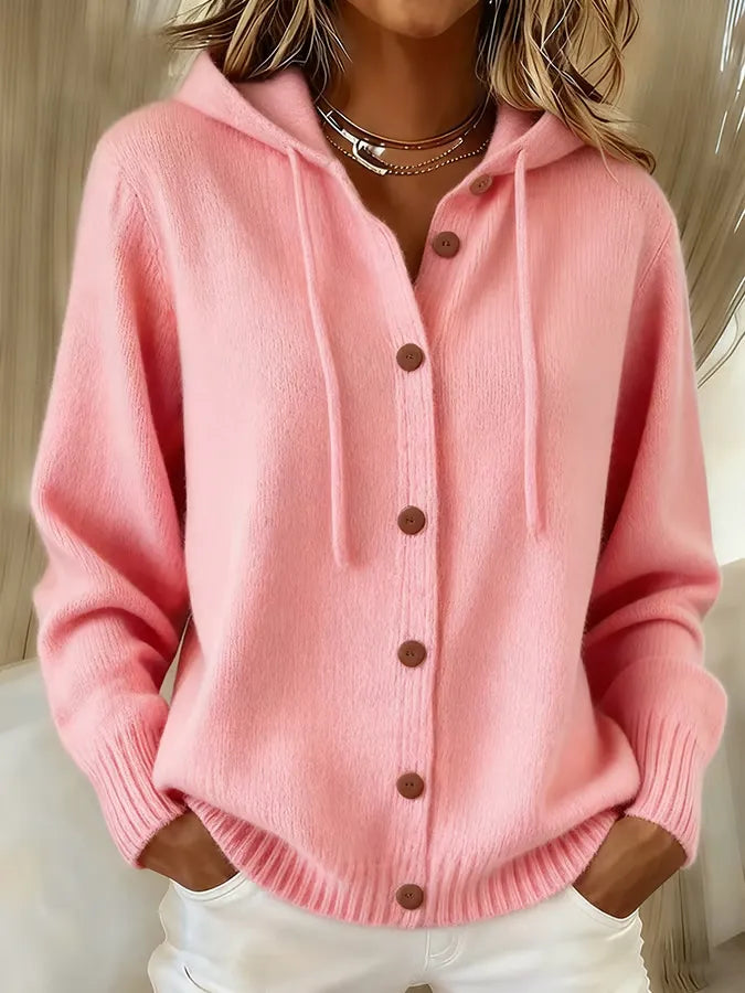 Tessa | Cozy vest-hoodie with buttons