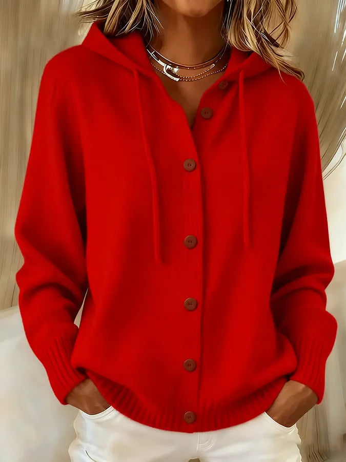 Tessa | Cozy vest-hoodie with buttons