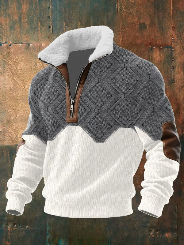 Ettiene | Fleece turtleneck with zipper and high collar