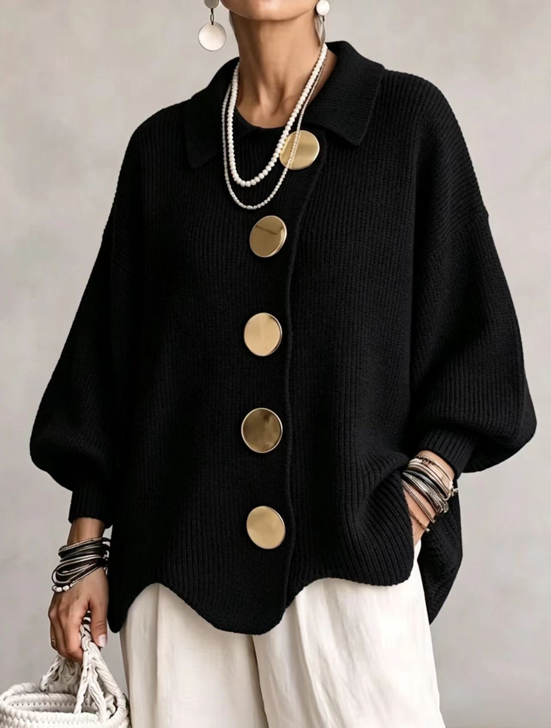 RUTH | Oversized Collared Cardigan