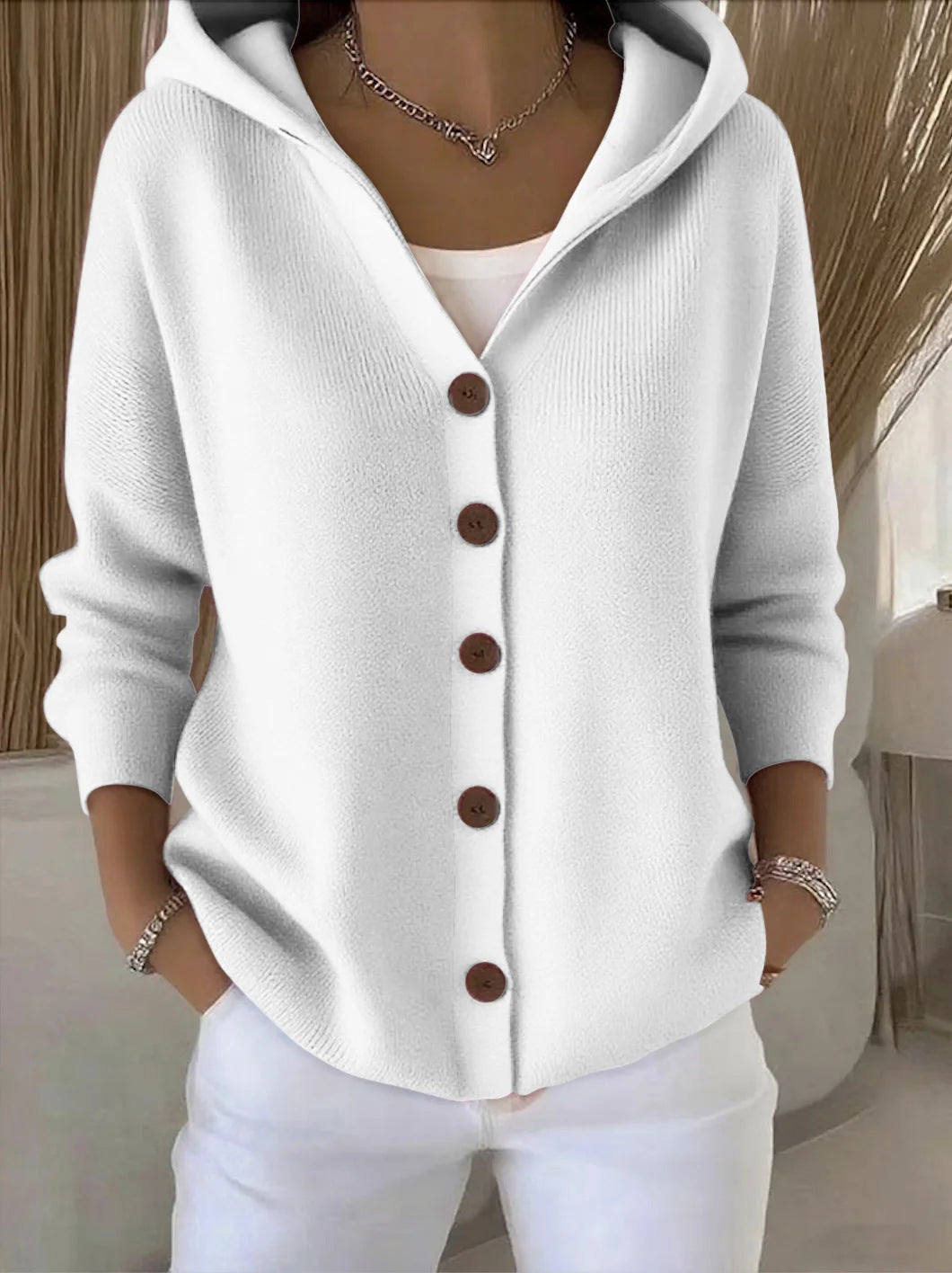 Zoé | Knitted Cardigan with Hood