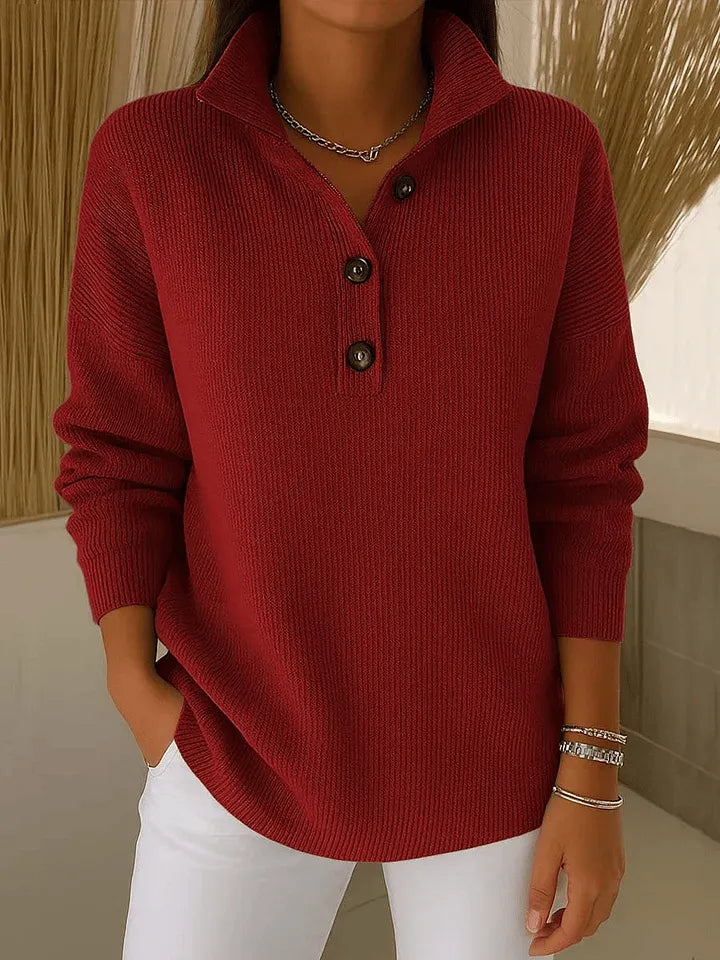 Jolanda | Polo Sweater with V-Neck