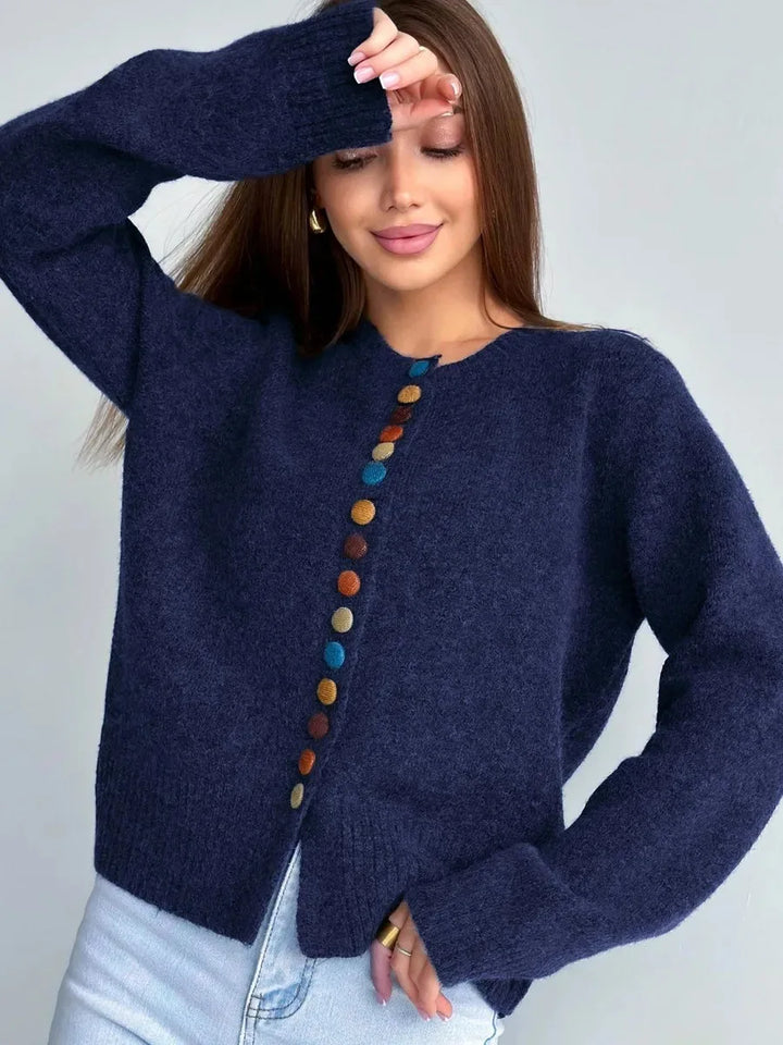 THE NOELLE | ACCENT BUTTON CARDIGAN