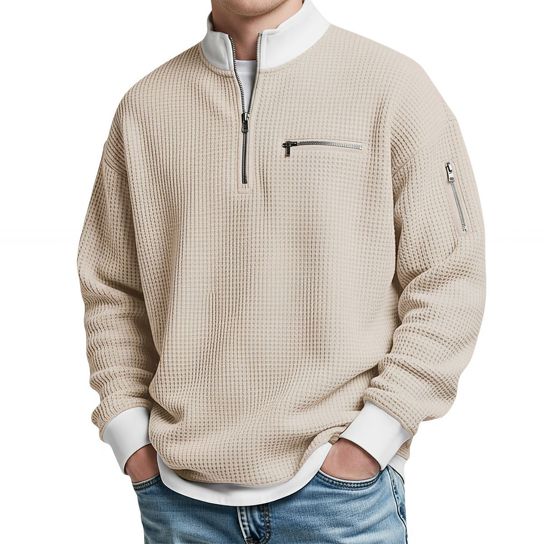 DANIEL - WOVEN JERSEY WITH ZIPPER